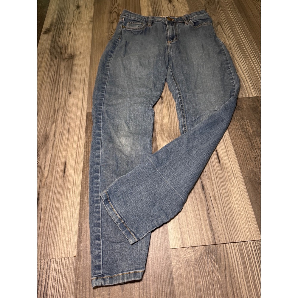 Free People Womens Hi-Rise Skinny Jeans Medium Wash Blue Size 28 Stretch Denim
